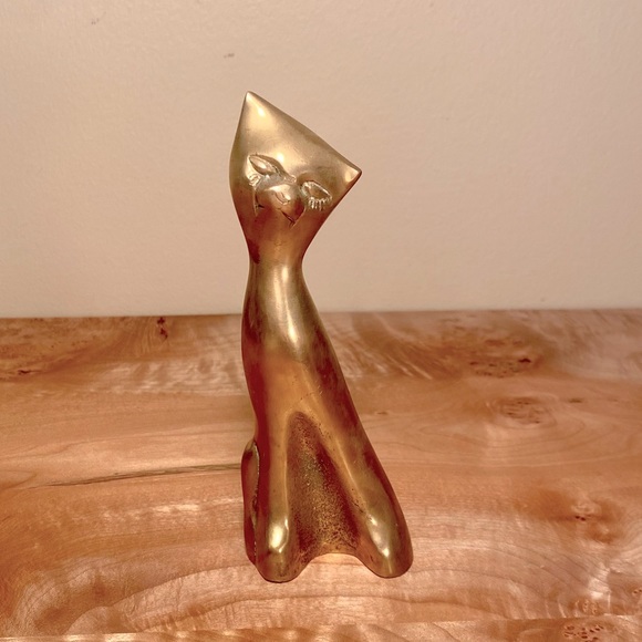 Vintage Brass Kitty Cat Trio - Picture 3 of 4